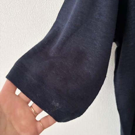 NATURAL LAUNDRY　ベルギーリネン天竺 マリンTシャツ