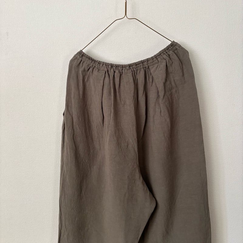 koton 麻　レーヨン　黒　テーパードパンツ　フリーサイズ 接触冷感リネンレーヨンテーパードパンツ（WEB限定サイズ）
