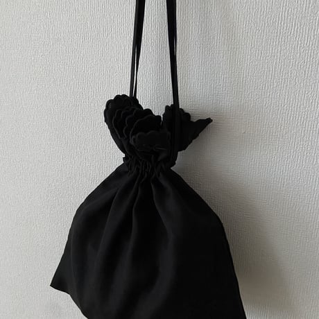オールドマンズテーラー FLOWER SCALLP DRAWSTRING BAG
