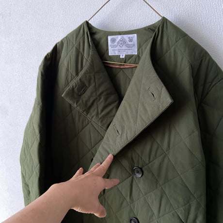 オールドマンズテーラー  QUILTING DOUBLE BUTTON  COAT ・Khaki Sサイズ