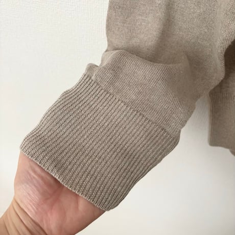 UNIVERSAL TISSU French Pure Linen クルーネック カーディガン