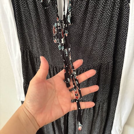 yuni print tiered jumper skirt