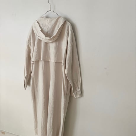 buoy buoy  強撚POPLIN 製品染 HOODIE DRESS