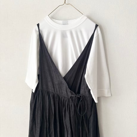 yuni レーヨンコットン soft denim cachecoeur buster blouse