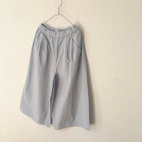 Hands of creation 強撚ポプリンSIL ダブルワッシャーキュロットパンツ