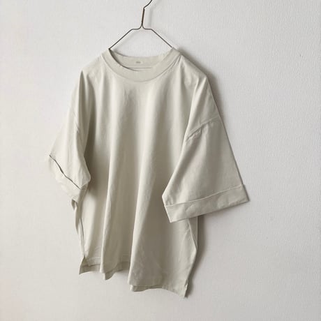 OUVERT KANDOU天竺 ロールアップスリーブ プルオーバー