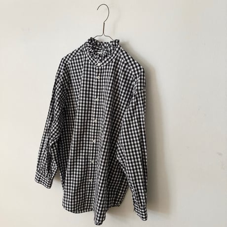 buoy buoy  ギンガムEDODAKI  FRILL COLLAR シャツ