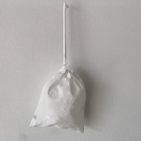 オールドマンズテーラー MONOGRAM EMBROIDERY DRAWSTRING BAG Sサイズ