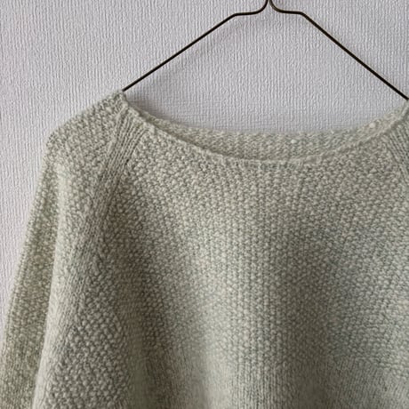 Hands of creation  スラブヤーンニット 5G針抜き クルーネックニットプルオーバー