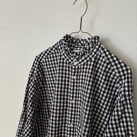 buoy buoy  ギンガムEDODAKI  FRILL COLLAR シャツ