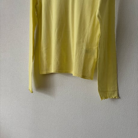yuni 60/-強撚ストレッチフライス ボートネックプルオーバー
