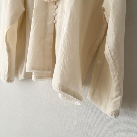 qiri  antique chain embroidery blouse・キナリ