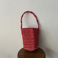 RECTANGLE ギンガムサイザル ミニショルダー・RED