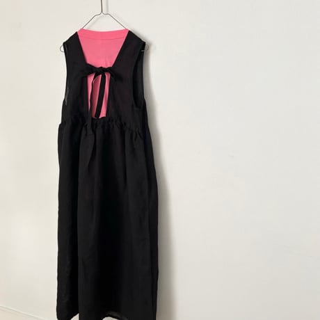 FOG LINEN WORK ノーラ ワンピース・ブラック