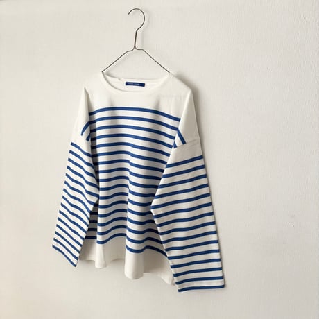 NATURAL LAUNDRY　バスクボーダーしかくい広くプルオーバー