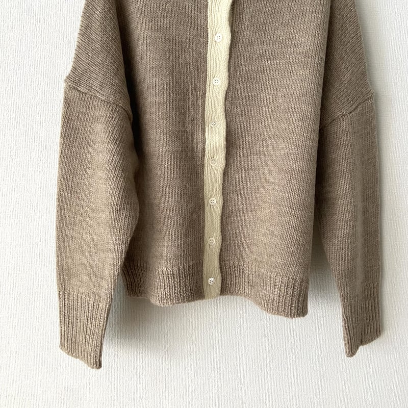 homspun ロービング前立て配色カーディガン | itonowa Life ONLINE
