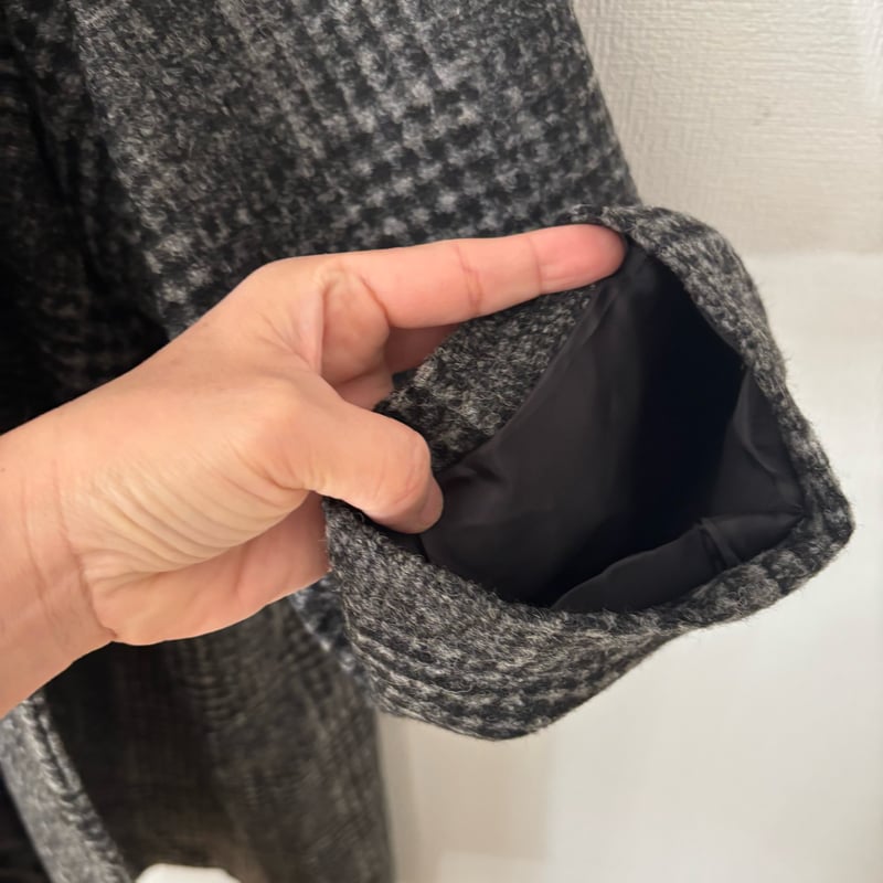 UNIVERSAL TISSU ウールグレンチェック オーバー ピーコート | itonowa