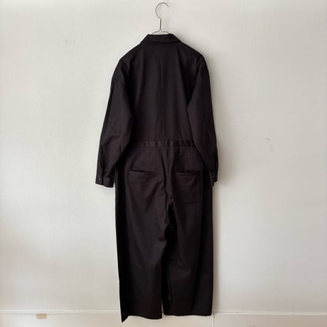 atelier naruse  コットンカシュクール オーバーオール・ブラック
