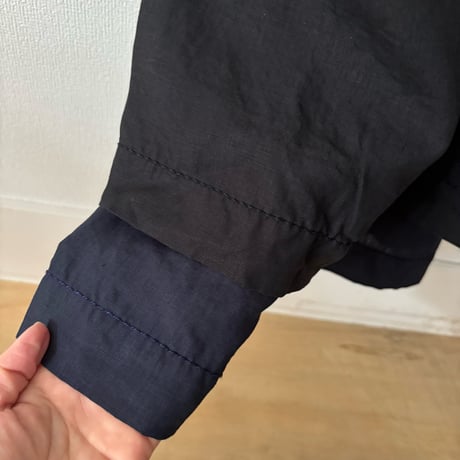 homspun  リネンバイオ 半袖ワンピース・ブラック