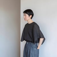 miho umezawa SEE THROUGH square sleeve blouse