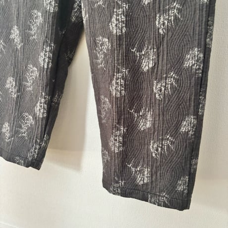 qiri   flower quilt jacquard pants