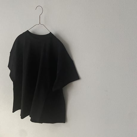pot and tea フレア半袖Tシャツ ・ブラック
