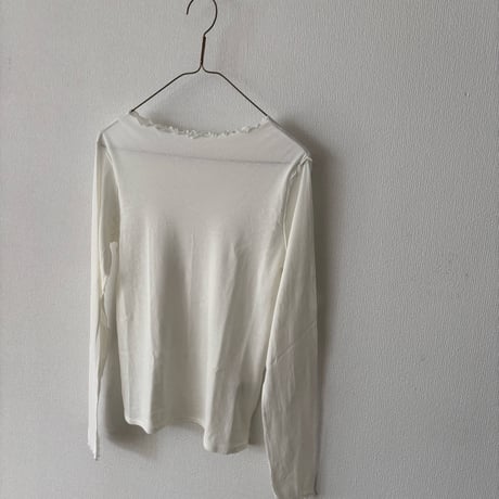 yuni 60/-強撚ストレッチフライス ボートネックプルオーバー
