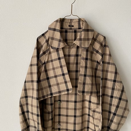TISSU HIGH DENSITY EFFORTLESS TRENCH   チェック柄