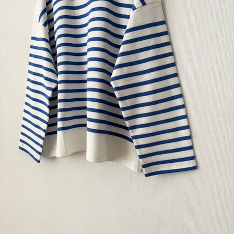 NATURAL LAUNDRY　バスクボーダーしかくい広くプルオーバー
