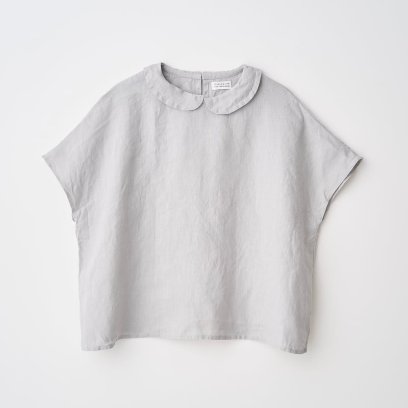 FOG LINEN WORK itonowa Life別注 丸襟 ブラウス・ピジョン（薄いグレ