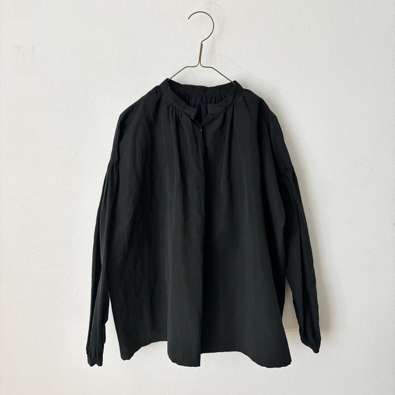humoresque cotton linen gather blouse | itonowa