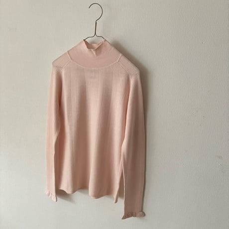 Hands of creation EXTRA FINE MERINO ランダムリブタートルプルオーバー