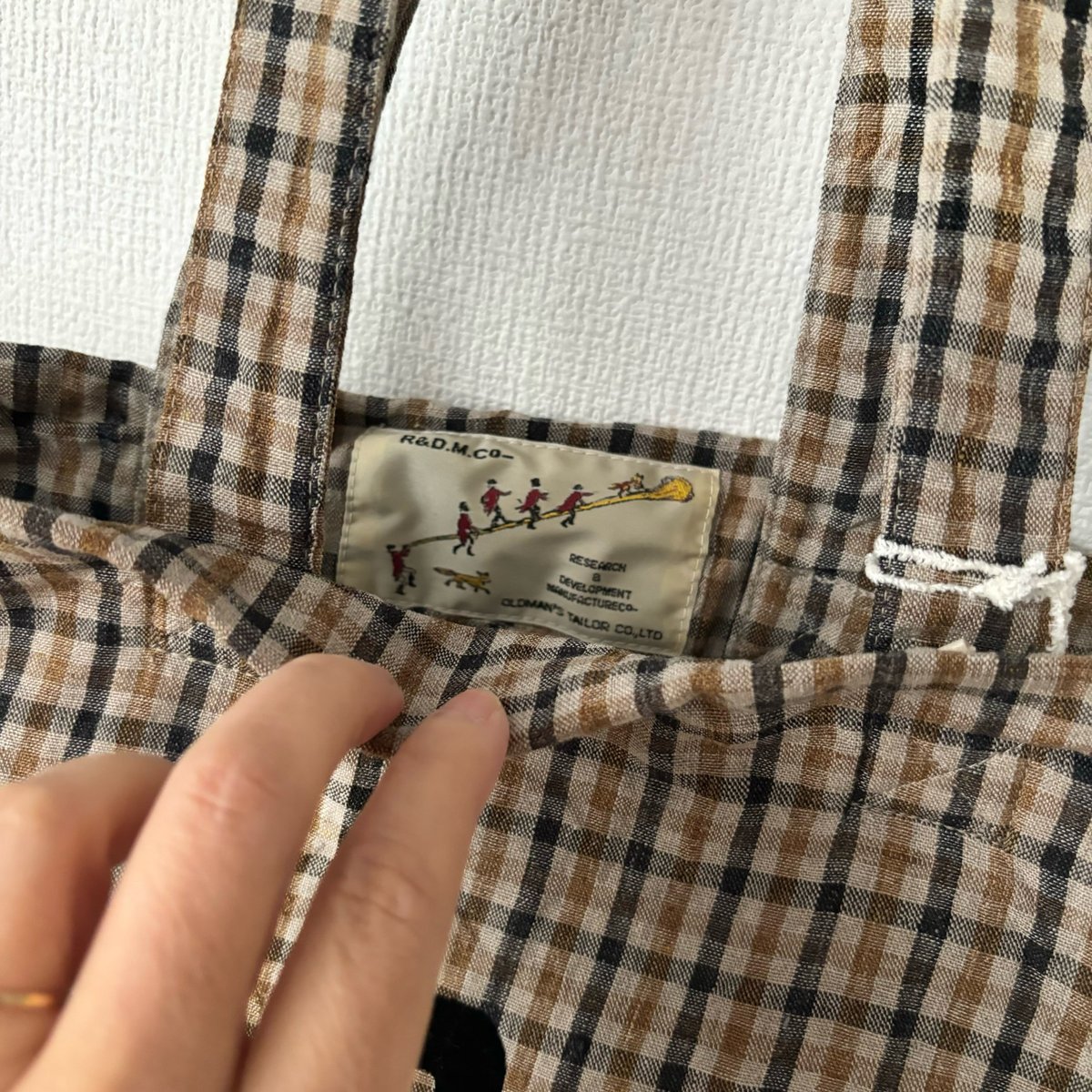 レア オールドマンズテーラー GUN CLUB CHECK JACKET R&D.M.Co- / OLDMAN'S TAILOR LINEN GUN CLUB CHECK SMOCK