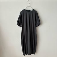 atelier naruse コットンカットソーコクーンワンピース  ダークグレイ
