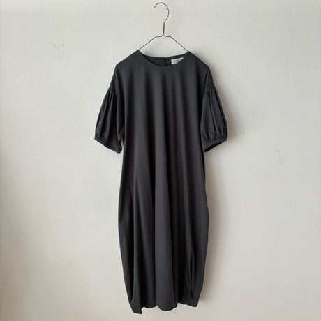 atelier naruse コットンカットソーコクーンワンピース  ダークグレイ
