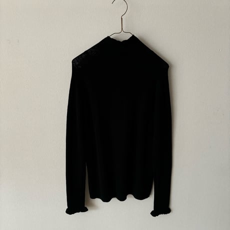 Hands of creation EXTRA FINE MERINO ランダムリブタートルプルオーバー