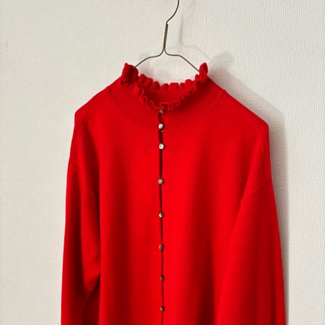 Hands of creation  super merino ポイントフリル2wayカーディガン