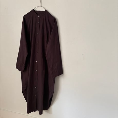 yuni コットンキャッチワッシャー タックシャツワンピース
