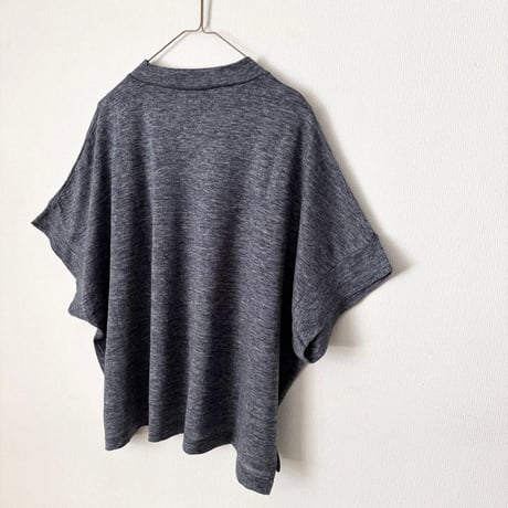 TISSU  リバイバルリネン モックネックドルマンTシャツ