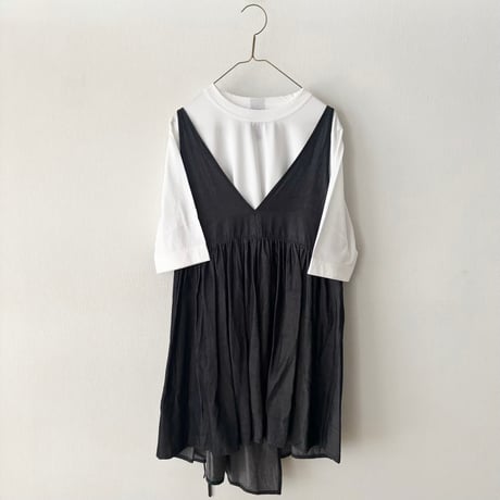 yuni レーヨンコットン soft denim cachecoeur buster blouse