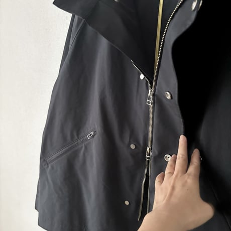 OUVERT ポリエステルナイロン 割繊ウェザーヴィンテージタンブラー撥水加工フーディージャケット
