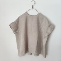 Hands of creation   リネンラミーシャンブレーAラインフレンチスリーブ ブラウス