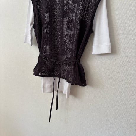 qiri   lasew ノースリーブ blouse