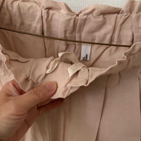 UNIVERSAL TISSU  トリプルワッシャーリネンコットン タックイージーパンツ