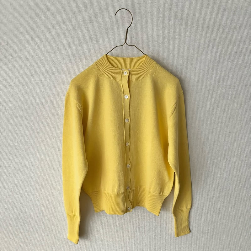 【新品❤️タグ付き】Hunch ハンチ　コットン　綿　カーディガン　イエロー　M 新品❤️タグ付き】Hunch ハンチ コットン 綿 カーディガン