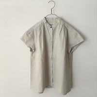 OUVERT 60/-ツイルF-COLD スタンドカラーブラウス