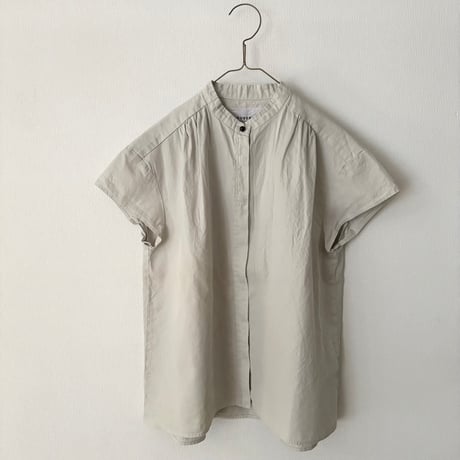 OUVERT 60/-ツイルF-COLD スタンドカラーブラウス