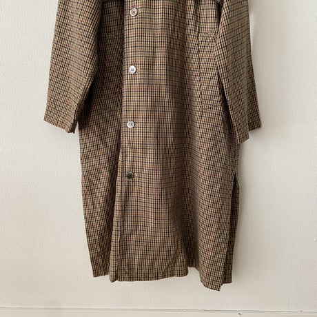 TISSU 先染めチェック HIGH DENSITY EFFORTLESS TRENCH