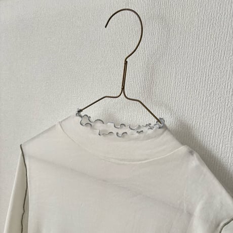 yuni 60/-強撚ストレッチフライス ハイネック 5分袖プルオーバー