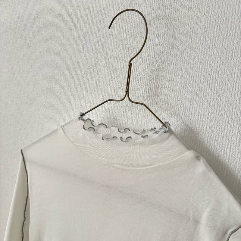 yuni 60/-強撚ストレッチフライス ハイネック 5分袖プルオーバー